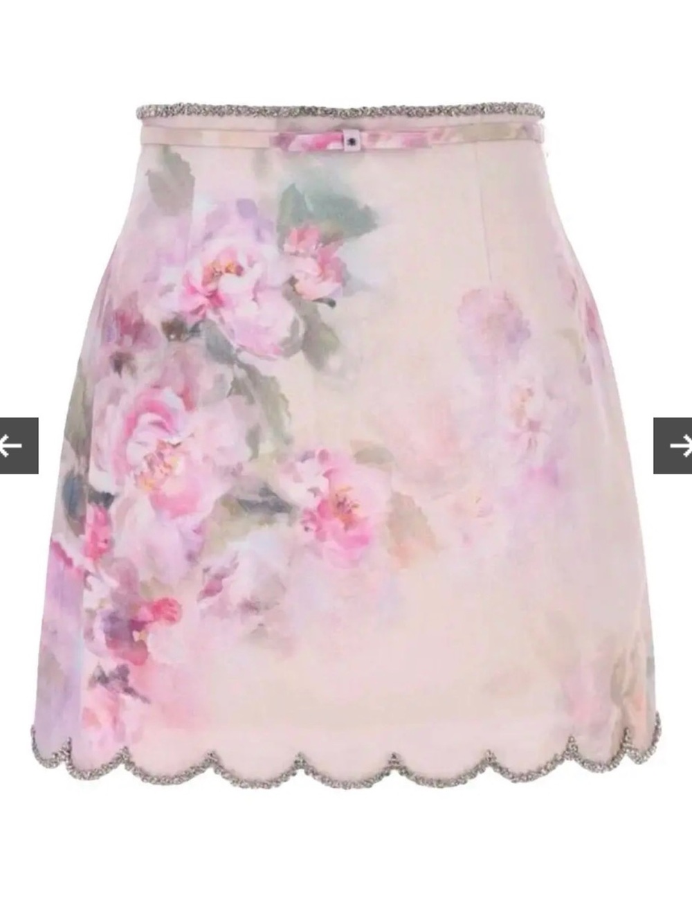 ISO Zimmermann Pink Scalloped Mini Skirt
